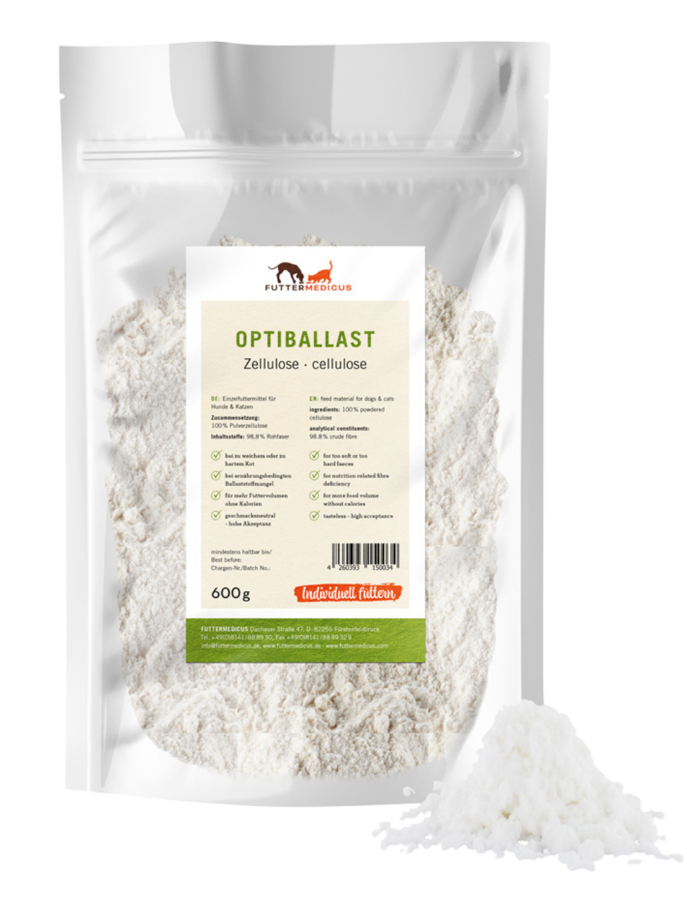 Optiballast Zellulose 600g