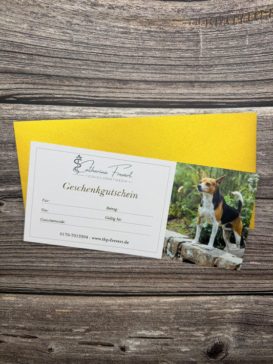 Geschenkgutschein- Karte per Post