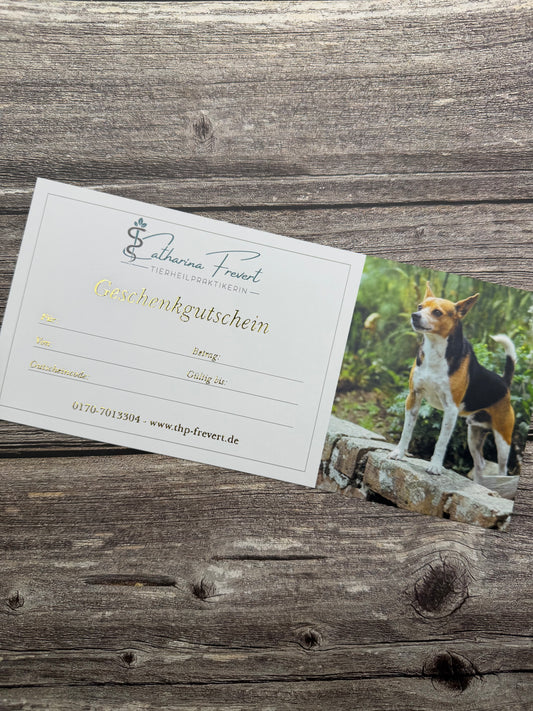 Geschenkgutschein- Karte per Post